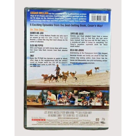 Dog Whisperer With Cesar Millan DVD 5 Episodes Rehabilitating Dogs Sealed - Picture 2 of 2
